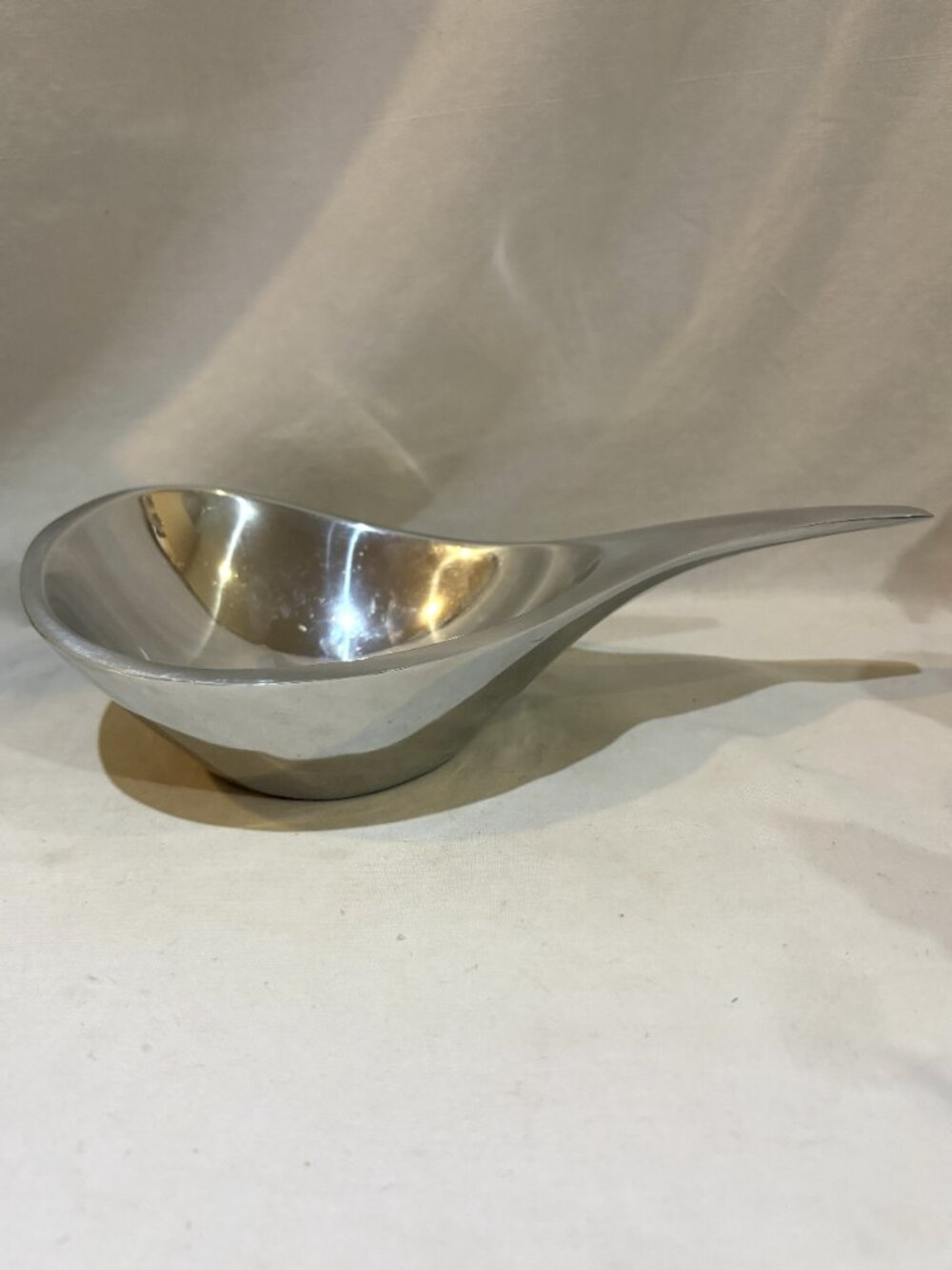Nambe W568 Aluminum Alloy Teardrop Handled Scoop Bowl Candy Trinket Dish MCM